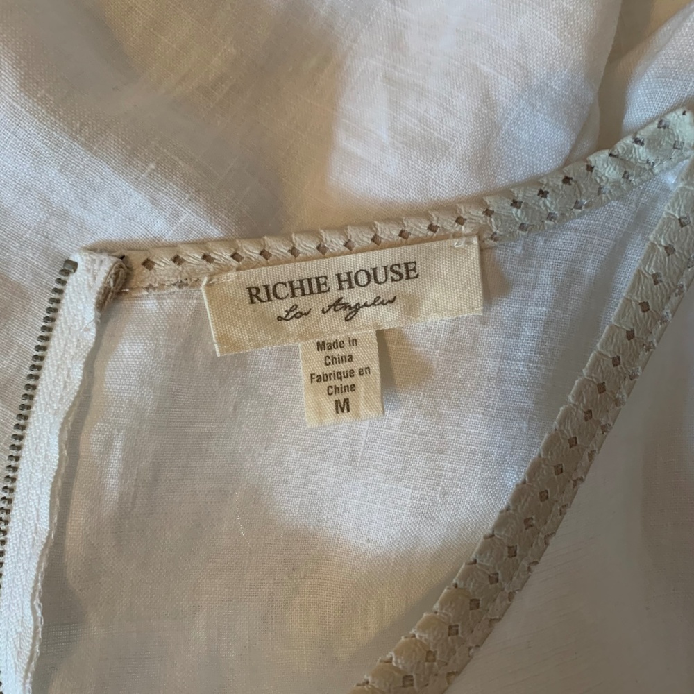 White Linen Dress - Picture 6 of 7